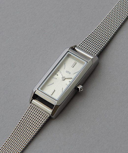 レクタングルフェイス メッシュベルト ウォッチ | ete bijoux (Women