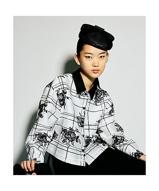 LOULOU WILLOUGHBY】SILK COフラワーチェック