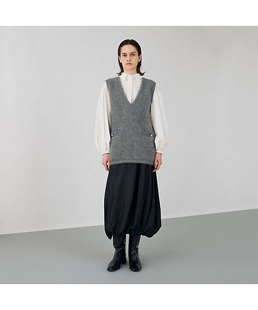 フォックスカシミヤ Vネックベスト | maison TOMORROWLAND/メゾン