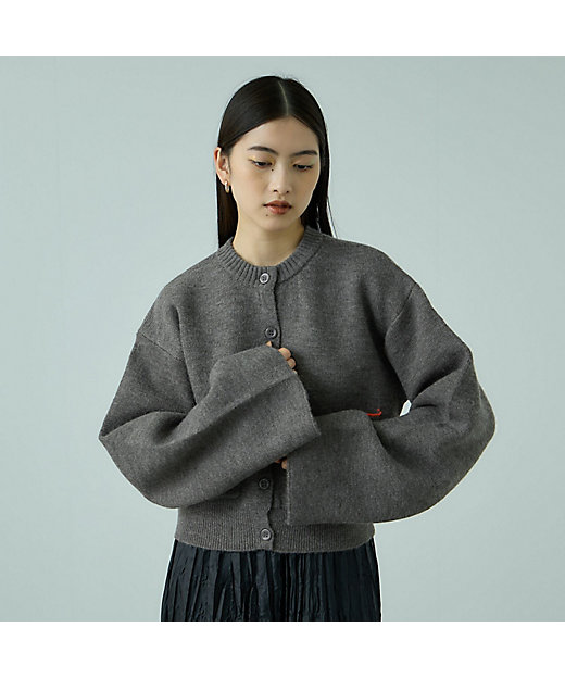 アルパカタッチダブルフェイスニットカーディガン≪手洗い可能