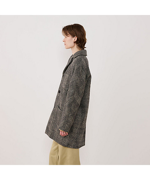 ワイドヘリンボーン ドルマンスリーブジャケットコート | GALERIE VIE