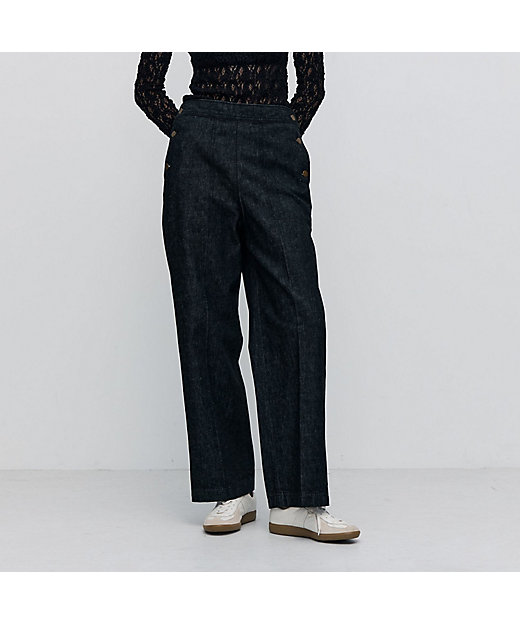 ブラックデニム セーラーパンツ | maison TOMORROWLAND/メゾン