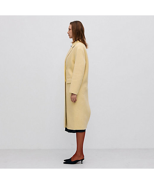 オートミールダブルフェイス リバーロングコート | maison