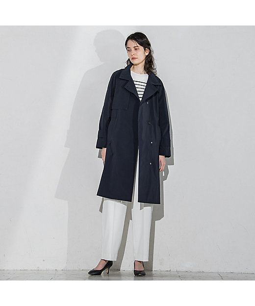 大きいサイズ】トレンチ風デザインアーティローザコート≪洗濯機で