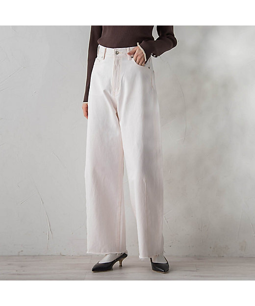 カーブデニムパンツ≪洗濯機で洗える≫ | Droite lautreamont (Women