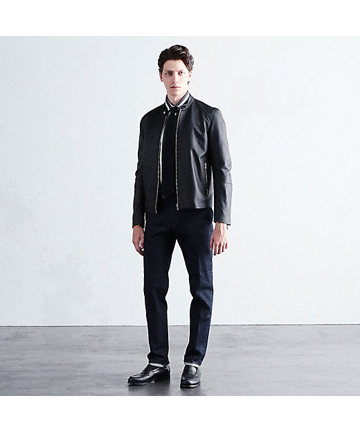 別注】DENIM×TOMORROWLAND ラムレザー シングル