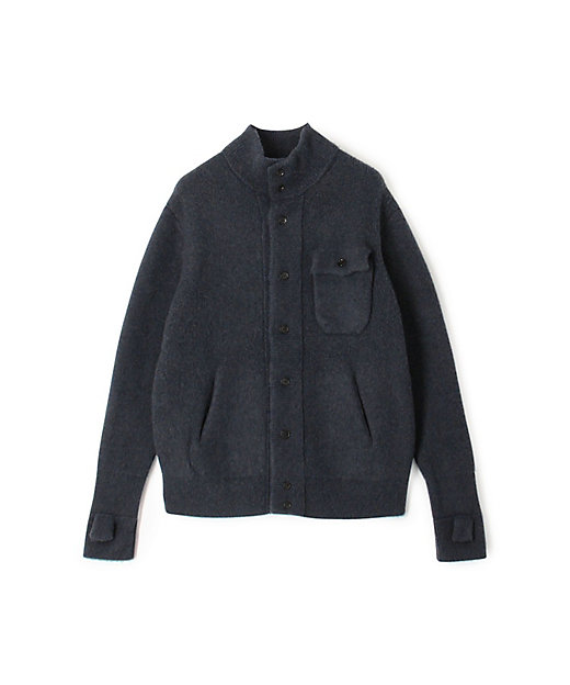 ウールカシミヤシルク スタンドカラーニットブルゾン | TOMORROWLAND