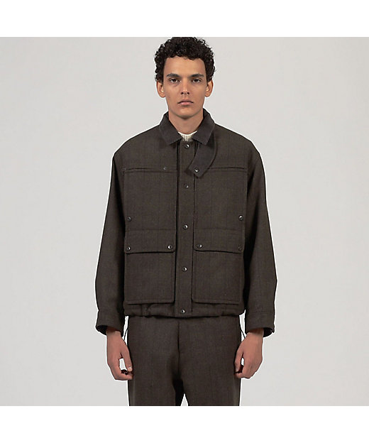 ウールメルトンストライプ ショートブルゾン | TOMORROWLAND (Men