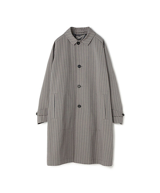 シルクコットンボンディング ヘリンボーン ステンカラーコート