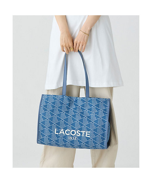 ヘリテージジャカード モノグラムデニムトートバッグ | LACOSTE