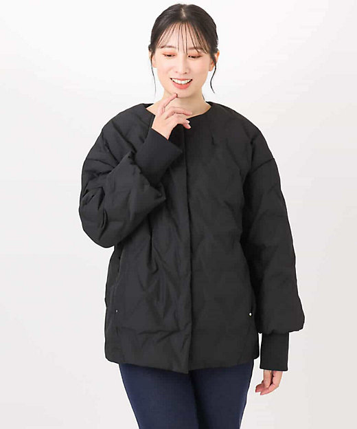 ノーカラーミドル丈ダウンコート | MK MICHEL KLEIN (Women)/エムケー