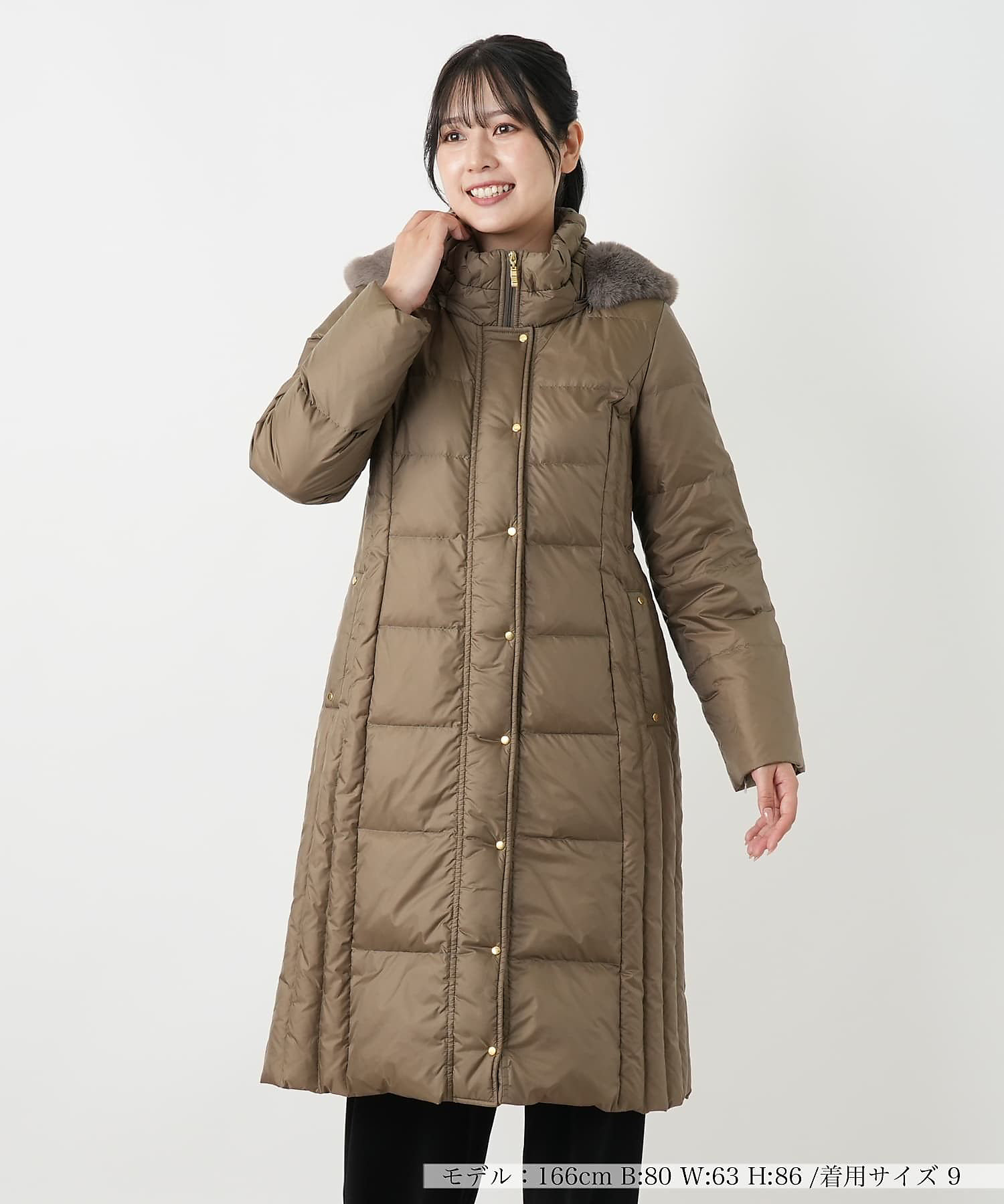 フーデッドダウンコート【Leilian WHITE LABEL