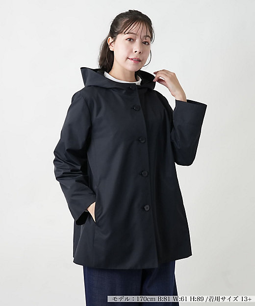 店舗人気】フード付きショートコート | Leilian plus house (Women