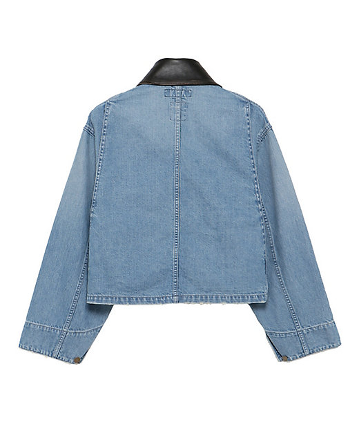 ジャケット CROPPED TRUCKER JK DENIM w