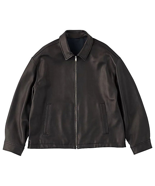 LEATHER ZIP UP JACKET W ／ LOVE