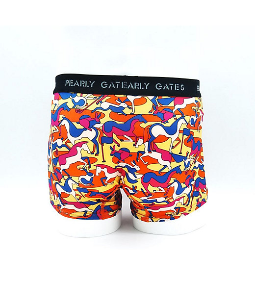 ボクサーパンツ 前閉じ 幾何学馬柄＆ウサギ柄 PGB655111