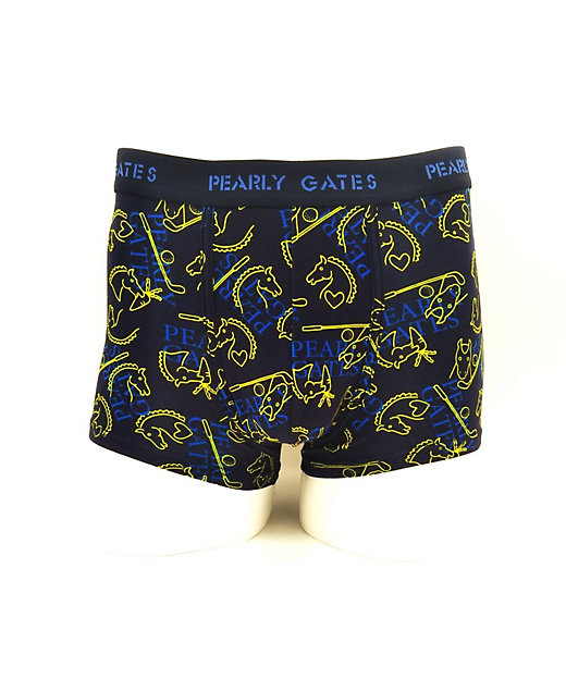 ボクサーパンツ 前閉じ 馬＆PGロゴ柄 PGB655113 | PEARLY