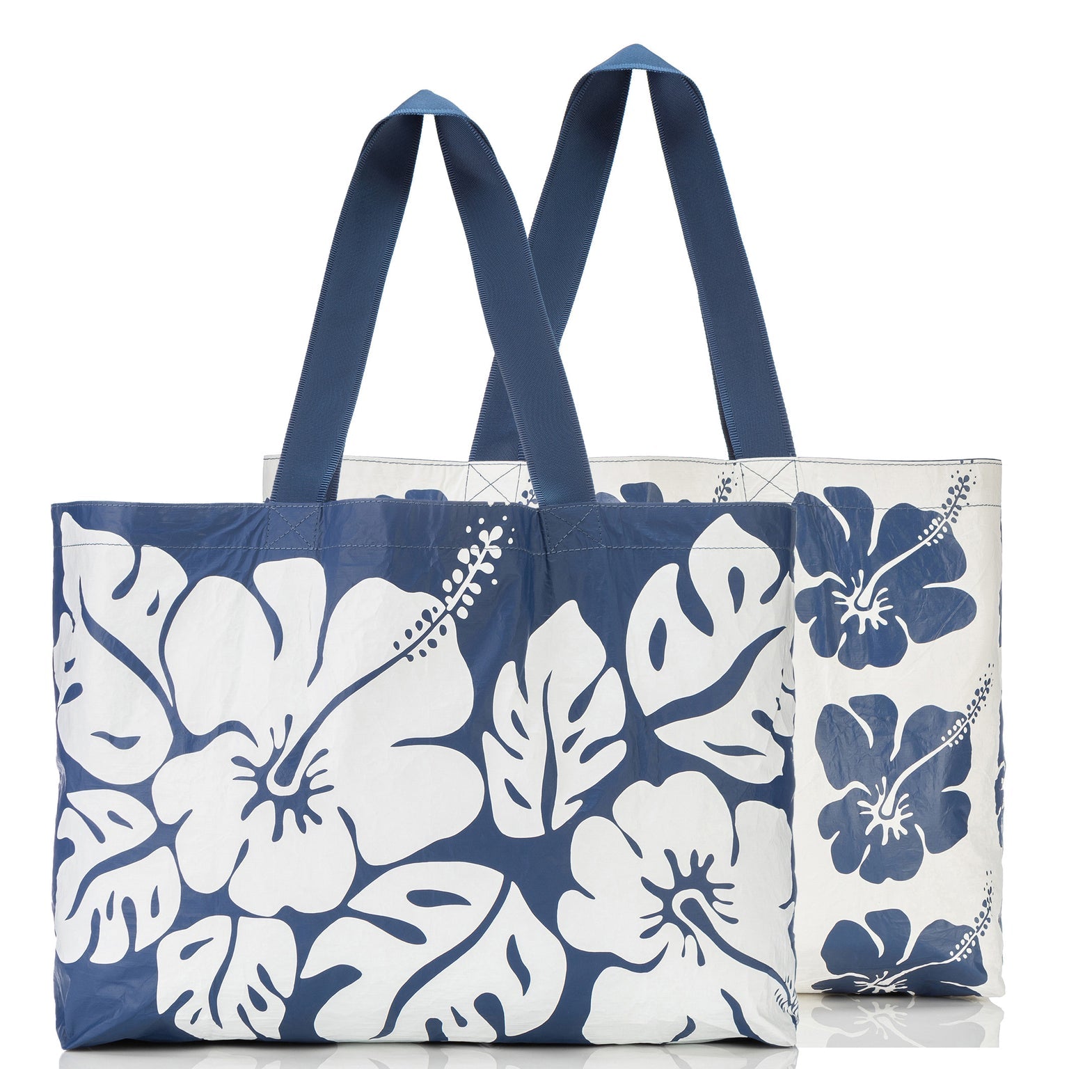Aloha Big Island Hibiscus Holo Holo White/Navy | Island Water Sports