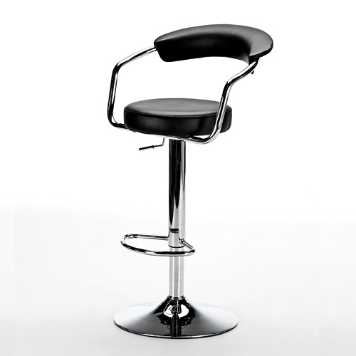 カウンターチェア PVCレザー スチールフレーム ブラック 150-SNC065BK