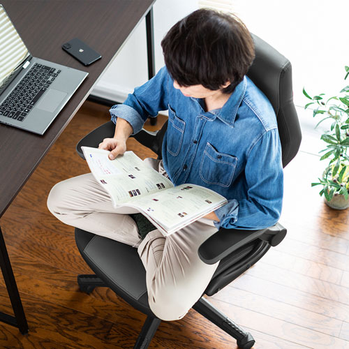 ゲーミングチェア 肘掛け跳ね上げ式 PUレザー ブラック グレー SNC