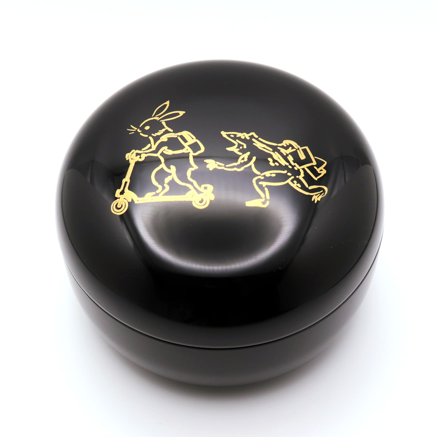 ボンボニエール モダン鳥獣戯画 | ボンボン入れ お菓子入れ 漆器の井助