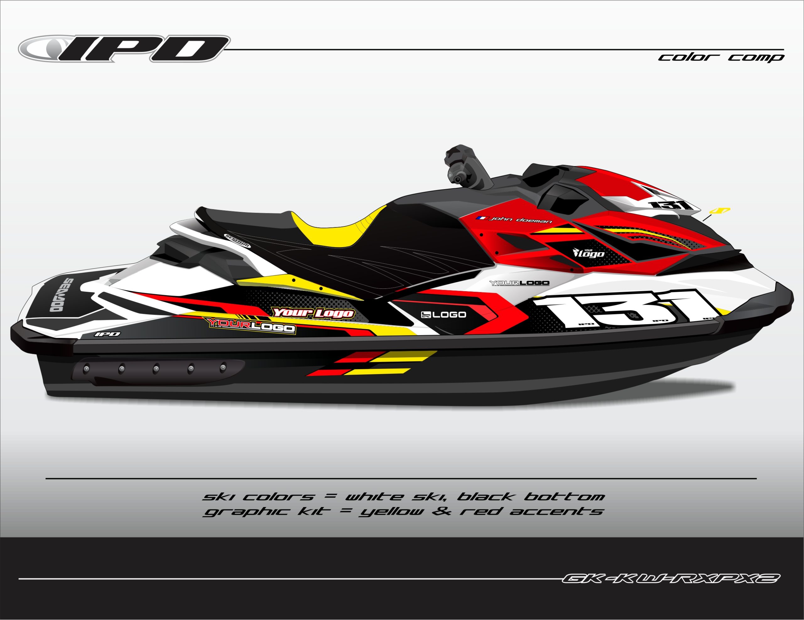 Sea-Doo RXP-X 260 & 300 Graphics Kit (KW Design) - IPD Jet Ski