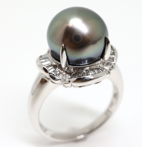 南洋黒蝶真珠リング 11.00mm珠の買取実績｜色石BANK