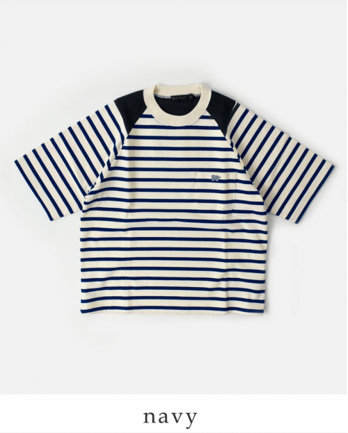 SCYE BASICS サイベーシックス コットン ジャージー ボーダー Tシャツ