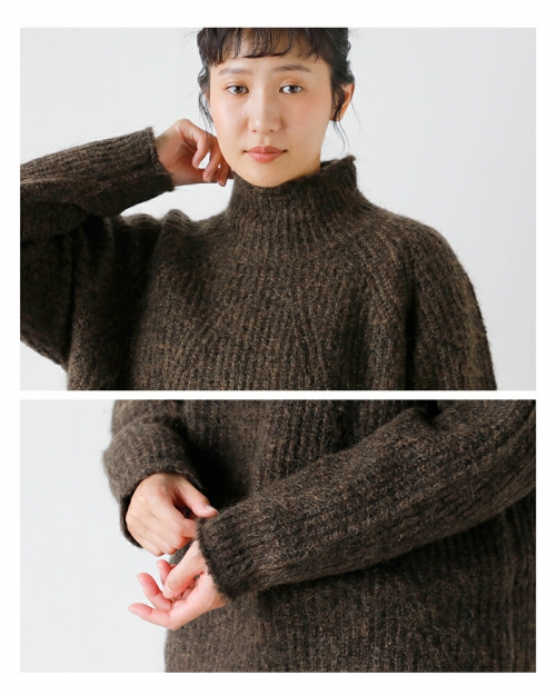 CLOLI クロリ モヘア リブ タートルネック セーター “MOHAIR RIB
