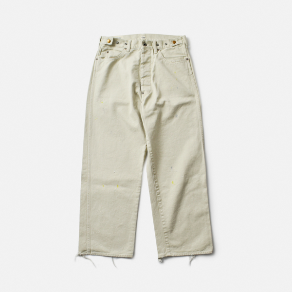 chimala チマラ アイボリードリル ウエスト アジャスタブル デニム