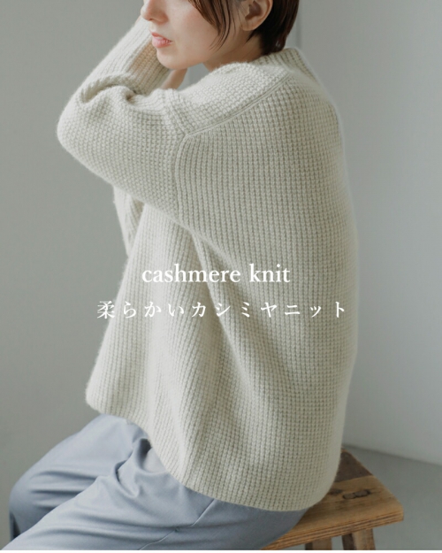evam eva エヴァムエヴァ カシミヤ 畦編み ニット プルオーバー