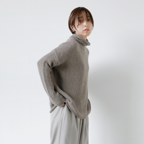 evam eva エヴァムエヴァ アルパカ リリー タートルネック ニット プル