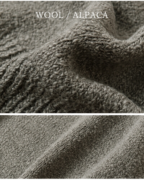 evam eva エヴァムエヴァ ウール アルパカ プルオーバー e253k055-mt