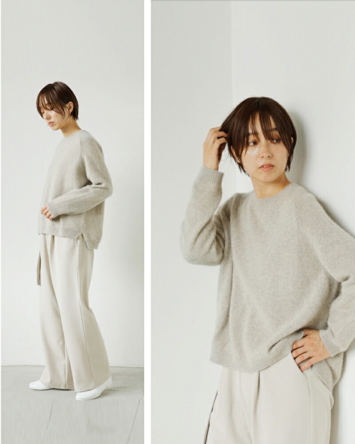 evam eva エヴァムエヴァ ウール フォックス ニット プルオーバー