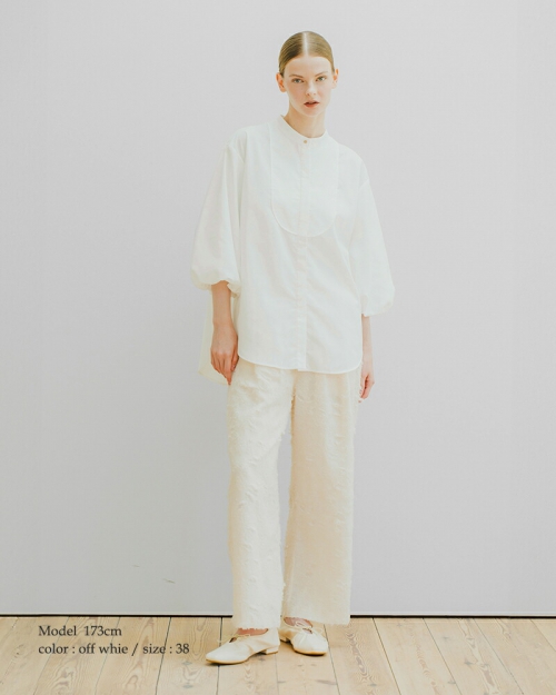 whyto ホワイト バルーンスリーブ ブラウス “BALOON SLEEVE BLOUSE