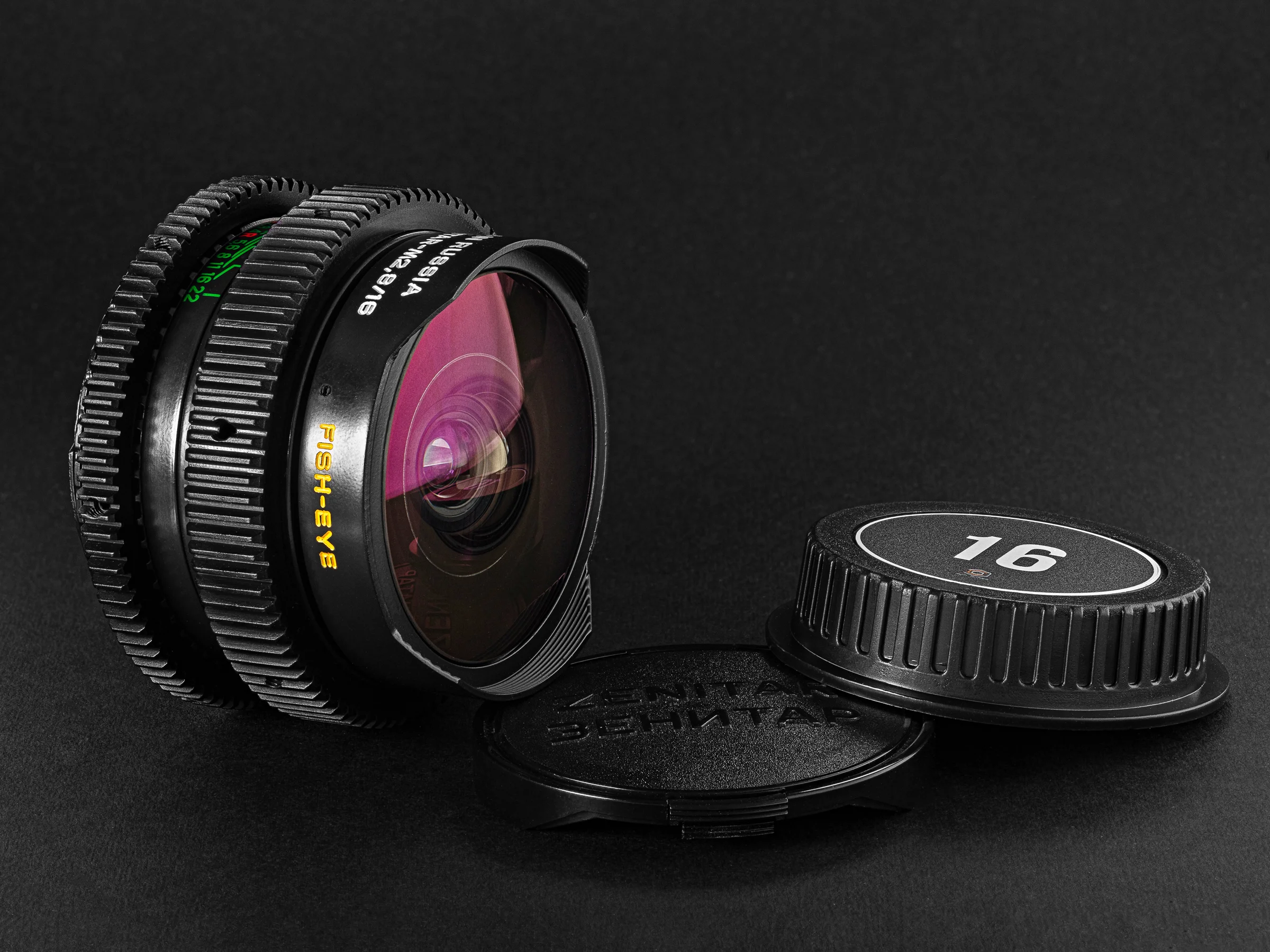 Buy FISH EYE 16mm F2.8 mc ZENITAR-M Full Frame Vintage Lens Black