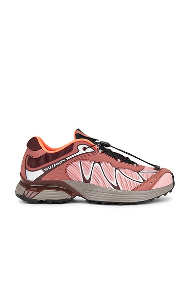 Salomon Xt-Whisper Sneakers in Henna, Tawny Port, & Neon Flame | FWRD
