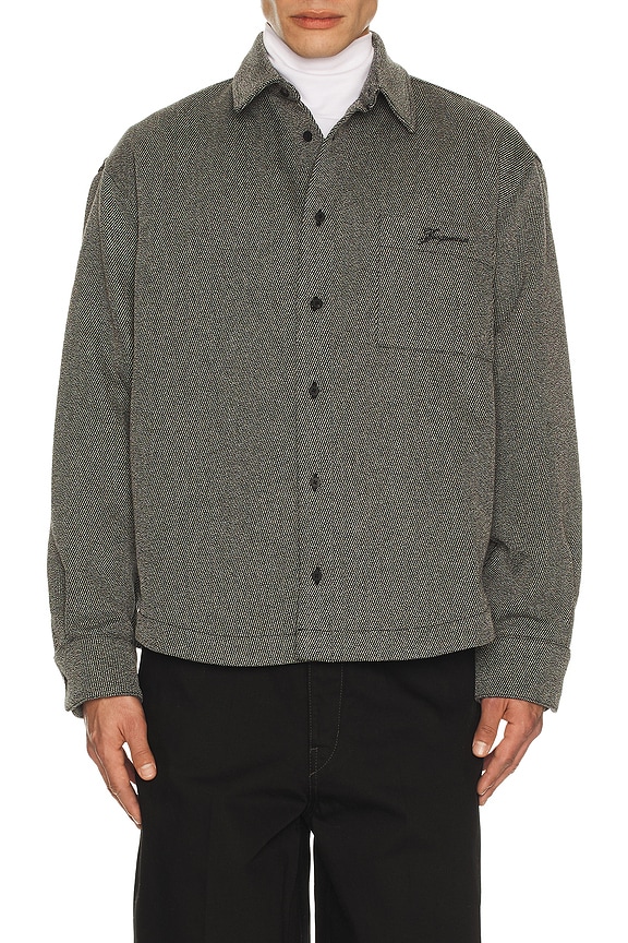 Fear of God Denim Collared Oversized Flannel in Purple Plaid | FWRD