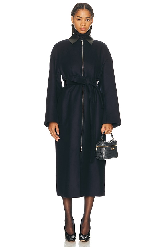 KHAITE Roth Coat in Black | FWRD