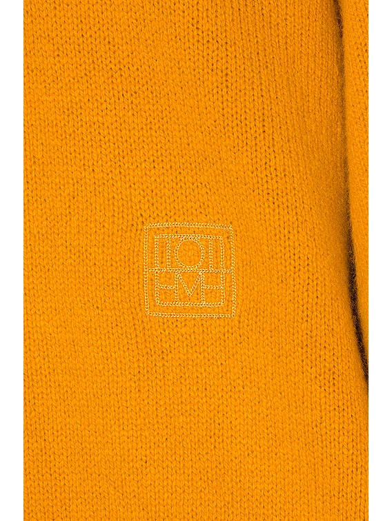 Toteme Monogram Embroidery Knit Sweater in Tangerine | FWRD