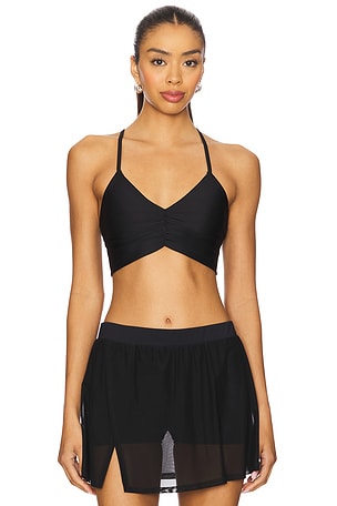 alo Airlift Divine Sports Bra in Black | REVOLVE