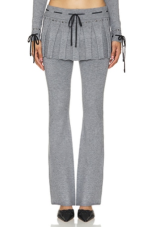 Jaded London Knitted Skirt Trouser in Grey | REVOLVE