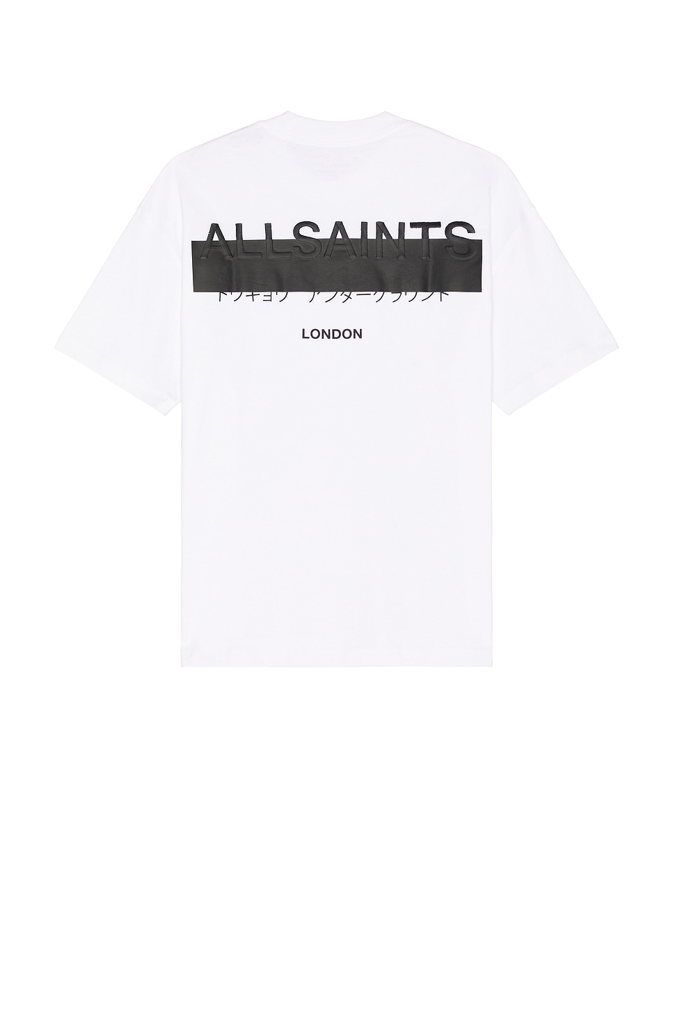 ALLSAINTS Redact Short Sleeve Crew in Ashen White | REVOLVE