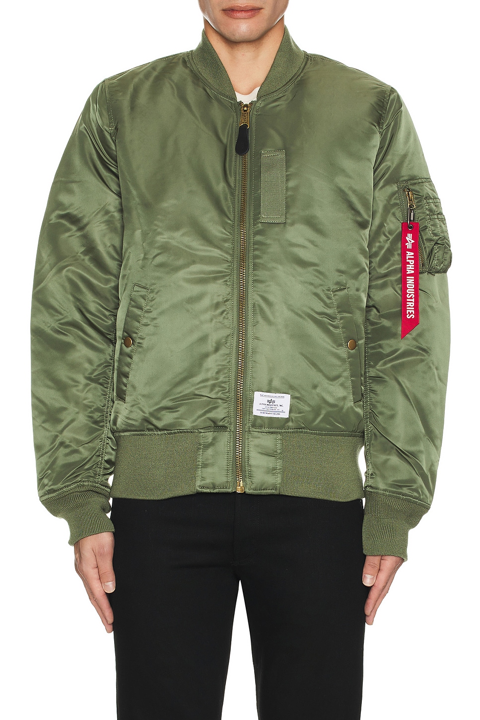 ALPHA INDUSTRIES MA-1 Mod Flight Jacket in Sage | REVOLVE