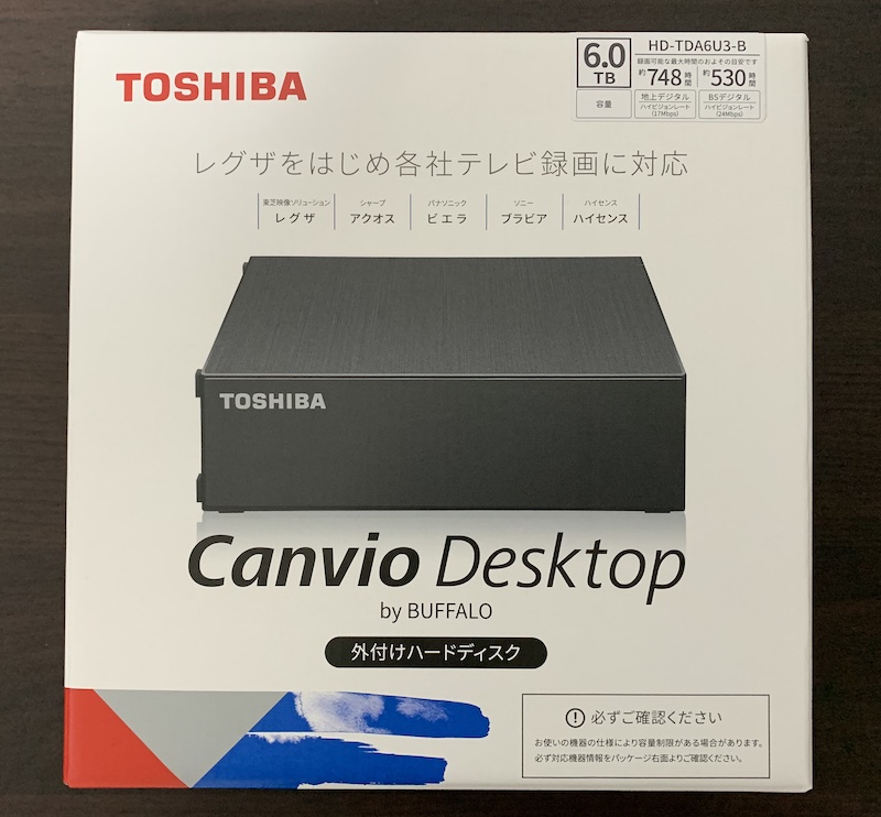 バッファロー (TOSIHBA) の6TB外付けHDD「HD-TDA6U3-B」をレビュー