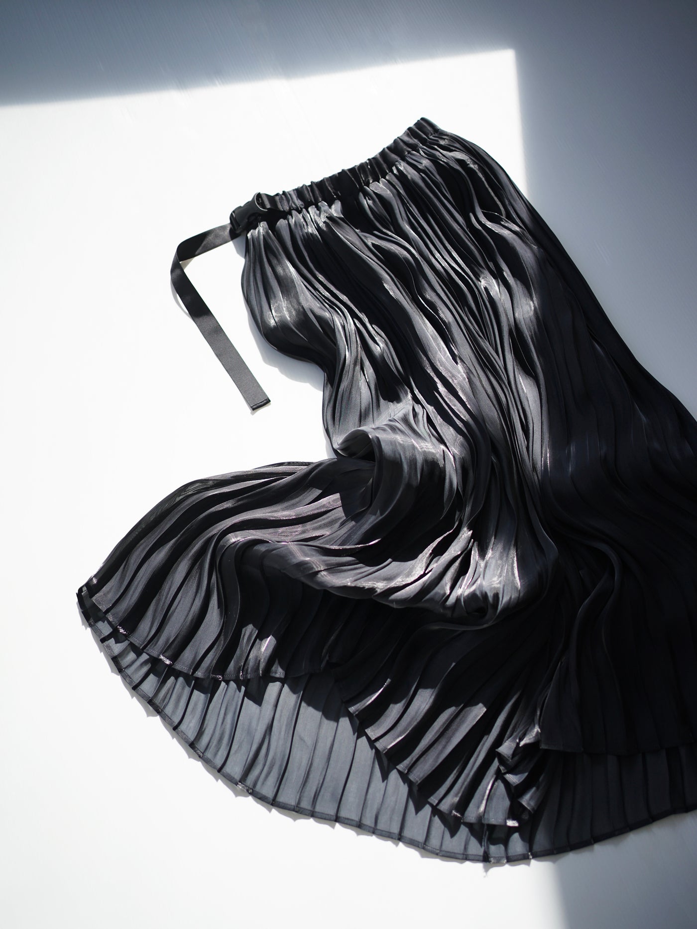 Pre-order] Aurora cloth double side pleated skirt / black – itochi