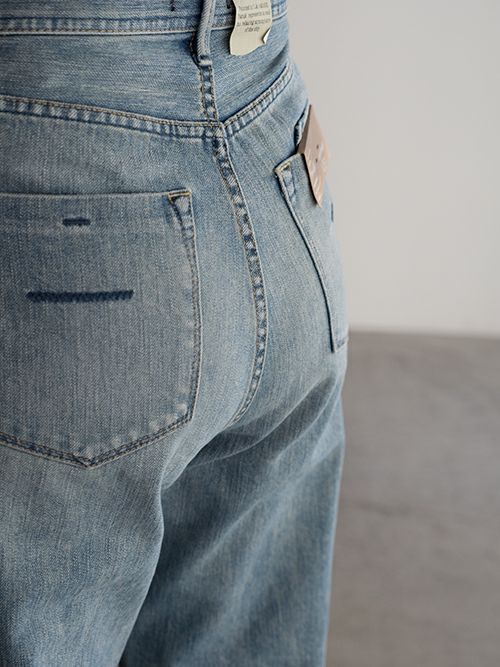 YANUKヤヌーク パンツ LEA ボーイズストレートTRICK DENIM TVS(BLUE