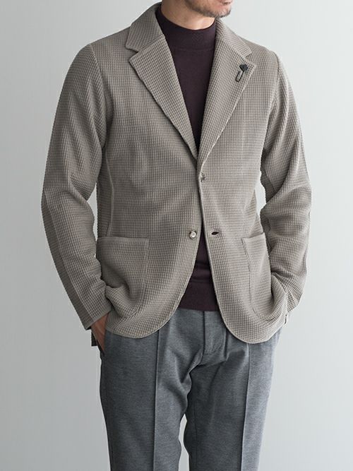 LARDINIラルディーニ ニットジャケット GRAY | ITAL STYLE WEAR