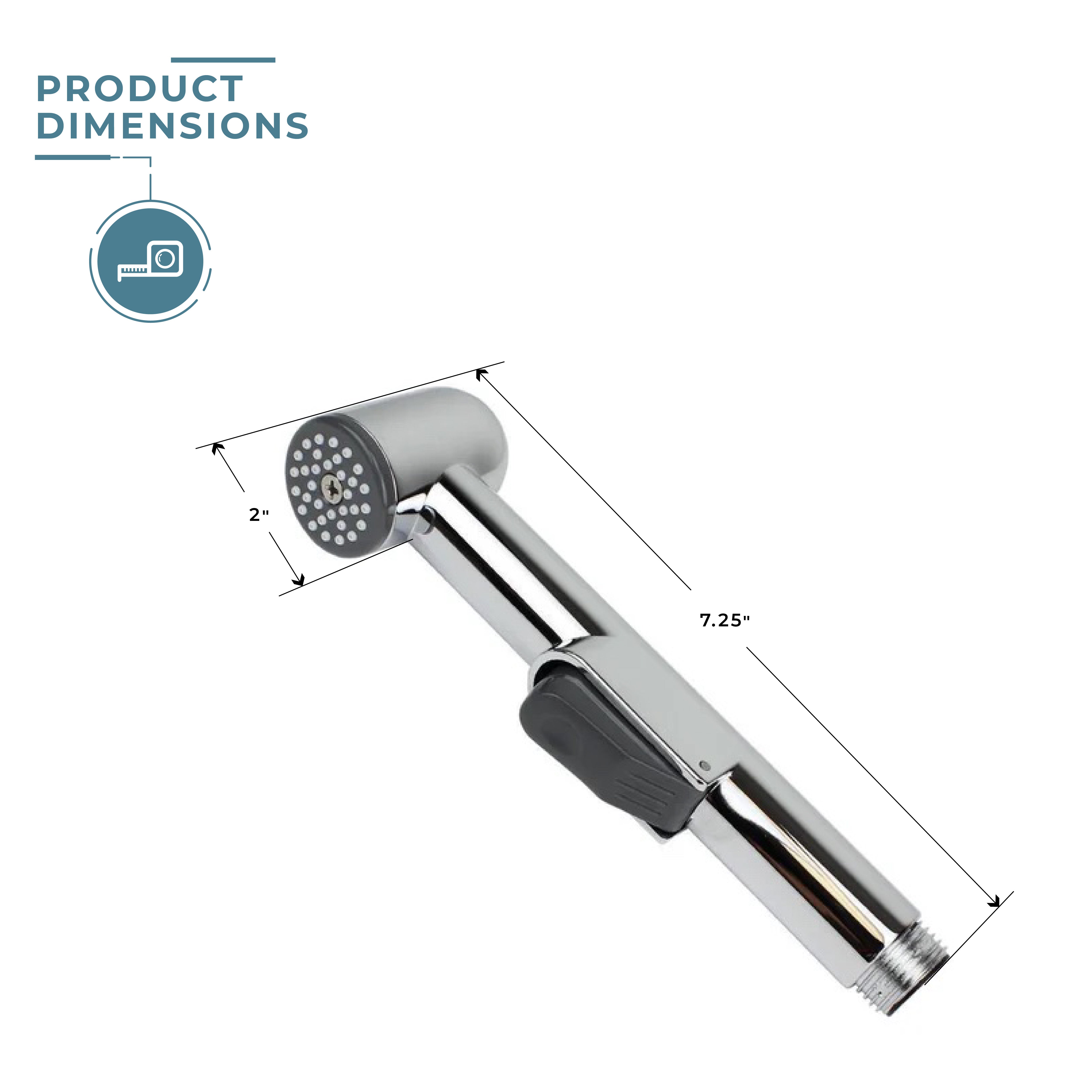 Chrome Plated Plastic Shower Head for Boats & RV's - 97014-7-SR