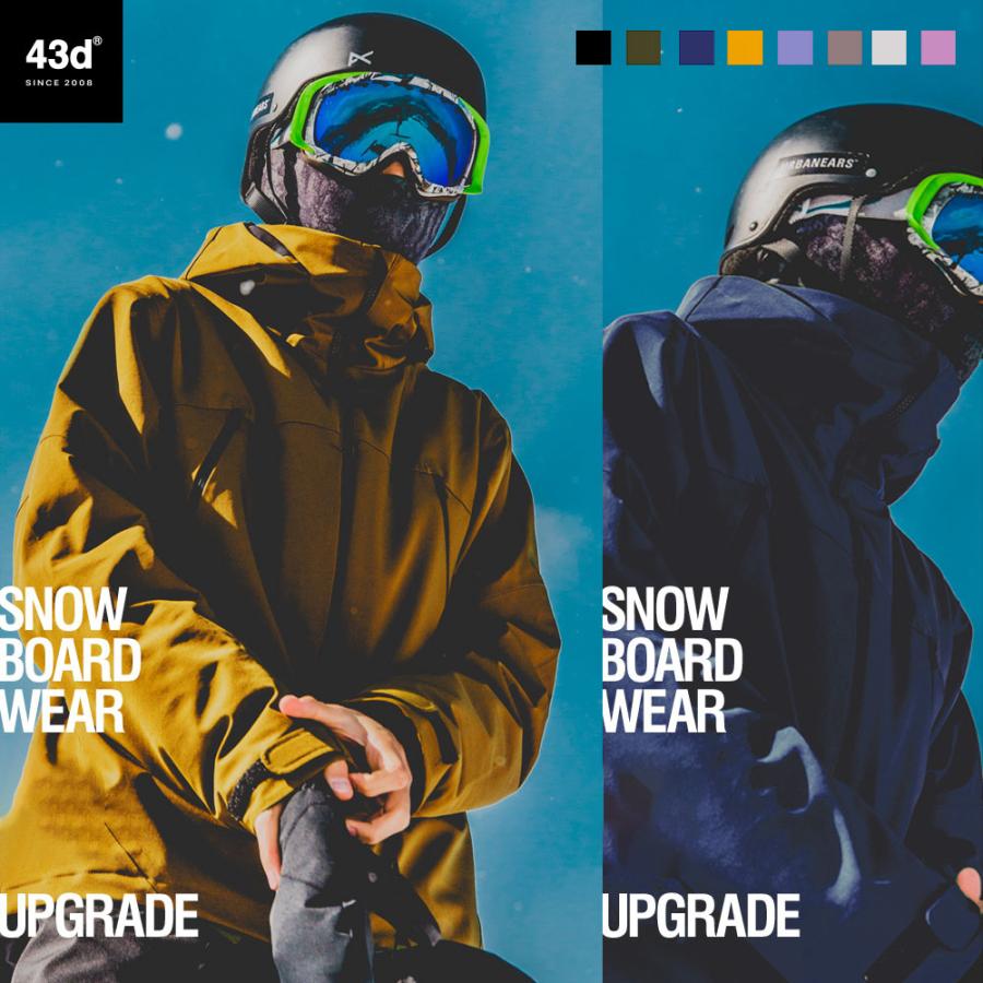 43DEGREES スノーボードウェア スキーウェア メンズ 上下 セット